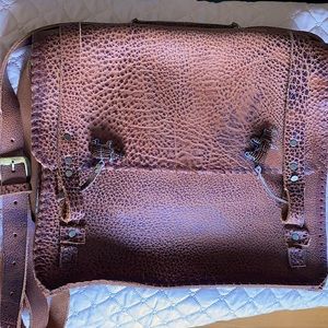 Africa Animal leather brief case, brand new, rare
